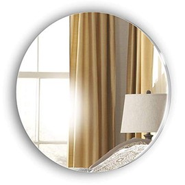Frameless Pack of 2 Circle Glass look Acrylic Mirrors - Stick on Mirrors January SALE
