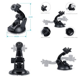 Accessories Kit for Action Camera, Handheld Selfie Stick + Suction Cup Mount + Floating Handle Grip + Flexible Octopus Tripod, Universal Action Camera Bundle for Recording VLOG/POV