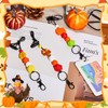 Qilery 3 Pcs 17'' Animal Bead Silicone Badge Lanyards for