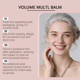 PDRN Pink Collagen Volume Multi Balm Stick, Pink Collagen Balm for Face, Lips, Eyes, Neck, Deep Hydrating & Nourishing for Smooth Skin, Non Greasy (1pc)