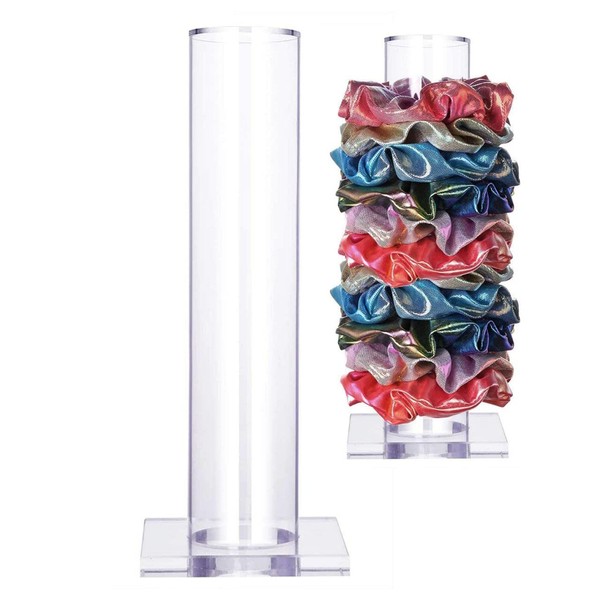 Scrunchie Holder Stand Acrylic Scrunchy Display Clear Hair Tie Accessories Organizer for VSCO Girls Stuff for Teen Girls Gifts