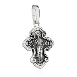 NKlaus Necklace Pendant Jesus Christ 925 Silver Alexander Nevsky 24 mm x 19.3 mm Exquisite 15499, Silver