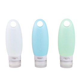 Coghlan's Travel Bottles - 3 Pack, Refillable, Leakproof, BPA-Free, Compact Silicone Containers for Toiletries, TSA-Approved for Carry-On, Portable and Durable for Travel and Camping