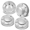 (2 Front+2 Rear) 4Pcs Chrome Wheel Center Hub Cap Compatible