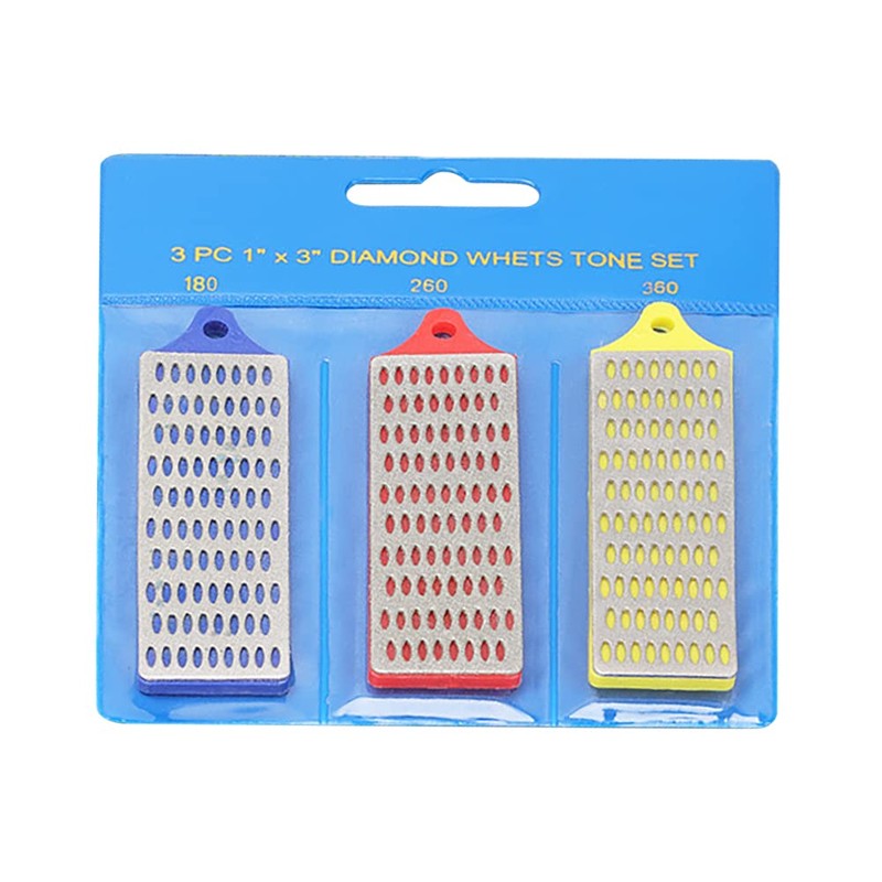Tiardey 3Pcs Diamond Sharpening Stone Kit,Mini Kitchen Accessories Grinding Tool