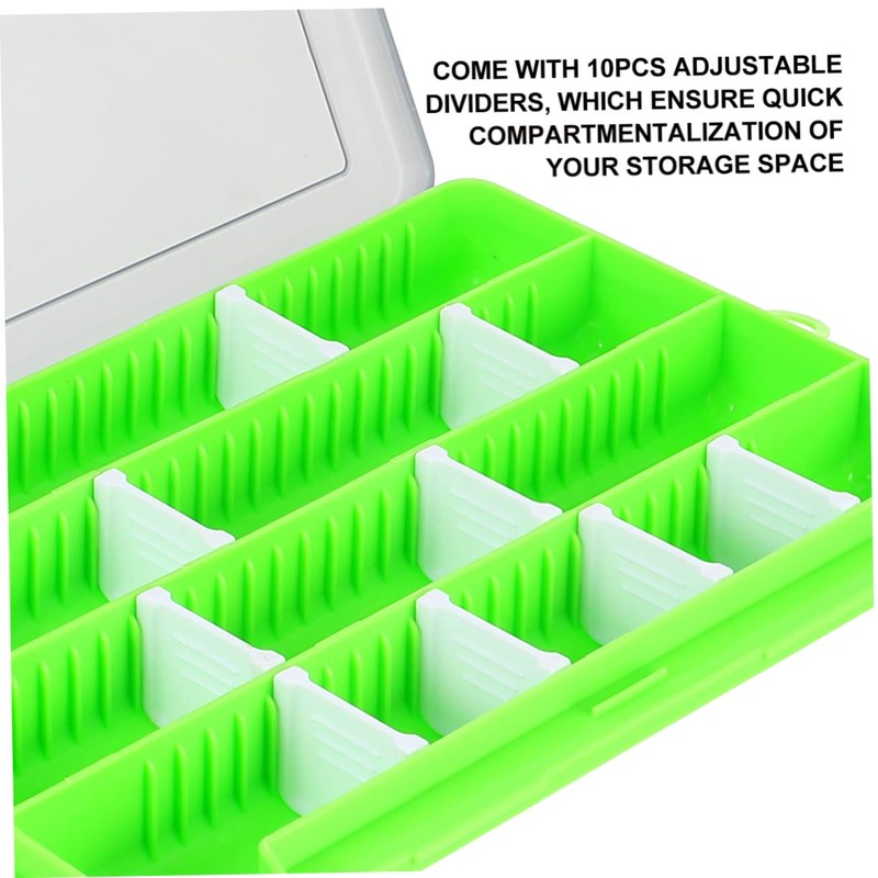 Outanaya Fishing Tackle Organizer Plastic Bait Box Lure Rig Spinner