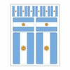 Generisch Set of 10 Flag Stickers Argentina Car Sticker