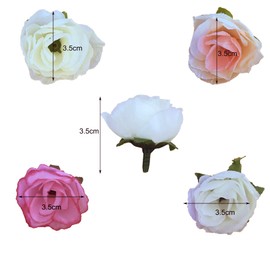 jenich 100 pieces artificial flower heads, flower heads, rose heads, art flowers, rose heads, artificial flowers, small decoration for wedding, party, decoration, DIY crafts