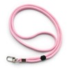 trage.band® Long Adjustable Lanyard Neck Strap with Carabiner Hook, White/Pink