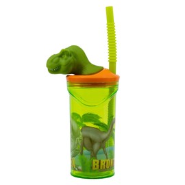 Stor Dinosaur 3D Figurine Tumbler for Kids - Fun Hydration with Attractive Design, Straw, BPA-Free Material, Durable Construction, 360 ml