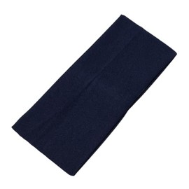 9 cm Wide Headbands Plain Stretchy Fabric Kylie Bandeau Hairband (Black)