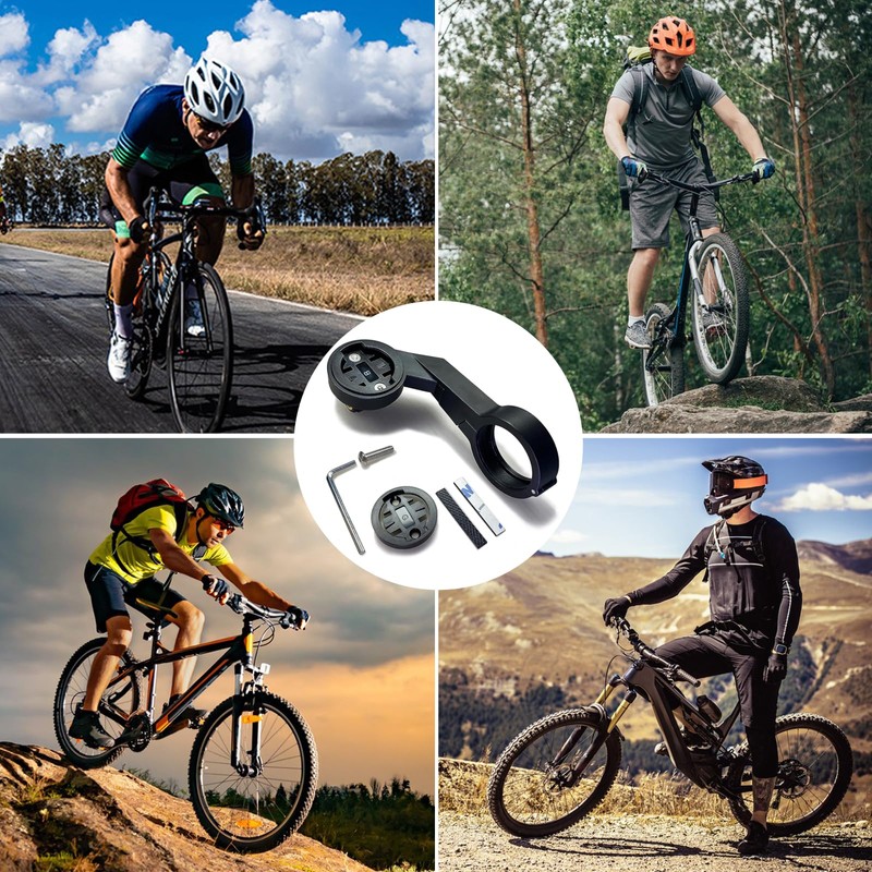 Xrten Combination Bike Computer Mount, Bicycle Edge Mount, Compatible with