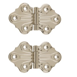 Polished Nickel Butterfly Hinge | Pack of 2 | Cabinet, Cupboard Door, Box Furniture Hardware | UA-264-HPN