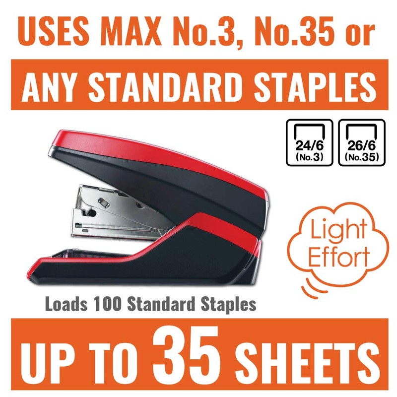 MAX HD-55FL Powerful and Light Effort 35 Sheet Flat Clinch