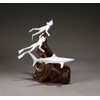 DIVERS/SNORKELERS with Blue Shark from John Perry 9in tall sculpture