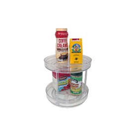 Dial Industries Lazy Susan Turntable Organizer for Pantry, Cabinet, Countertop, 2 Tier, 10.5 Inch