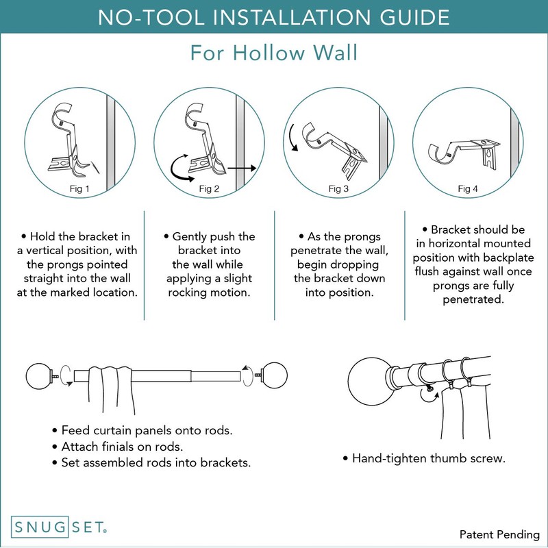 Curtain Rod, Quick Easy Installation, No Tools Option, 1" Diameter,
