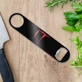 IT Movie Logo Stainless Steel Vinyl Covered Flat Bartender Speed Bar Bottle Opener
