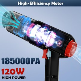 Handheld Vacuum for Home, Cordless Portable Vacuum Cleaner, Rechargeable with 60 Mins Max Runtime, High Power Vacuum for Car, Office, Pet Hair, Gap Cleaning