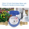 Cold Water Meter 15mm 1/2 inch Arbitrary Rotation Function Water