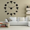 Unique Elephant Animal Shape Wall Clock DIY Acrylic Mirror Hanging