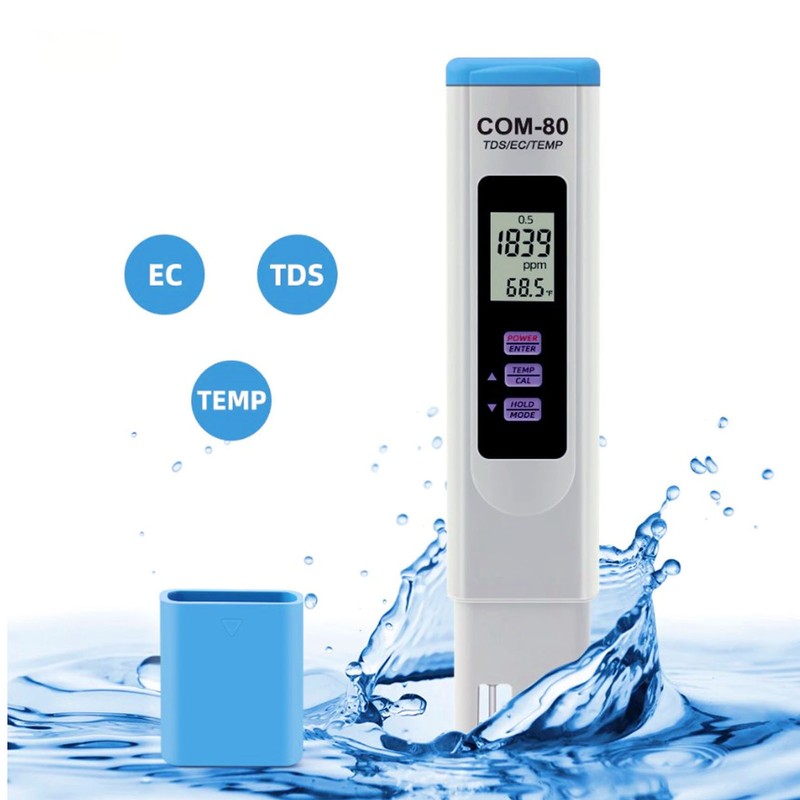 Water Testing Pen Multifunctional PH TDS EC Temperature Portable Automatic