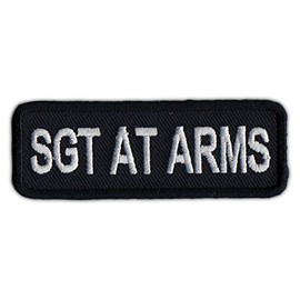 Crazy Novelty Guy Motorcycle Biker Jacket or Vest Patch - Sgt At Arms (Sergeant) - Member Rank, Position, Status Patch