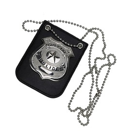 DVOFU Police Badge Necklace Fashion Woman Lanyard on Chain Necklace Pretend Play Police Costume Accessories for Women Wen Kids Cosplay
