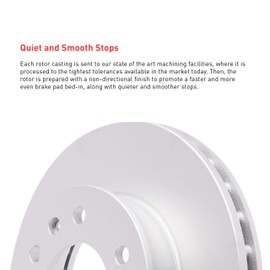 Dynamic Friction Company Rear - Carbon Alloy GEOMET Brake Rotors+5000 Advanced Brake Pads and Hardware Kit 9512-27038