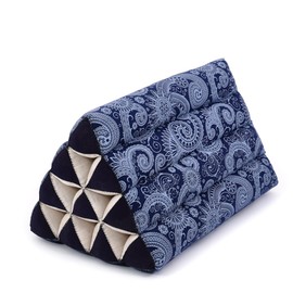 Leewadee Triangle Cushion – Comfortable Backrest for TV or Reading, Incline Pillow for Relaxing Made of Kapok, 20 x 13 x 13 inches, Brown Green