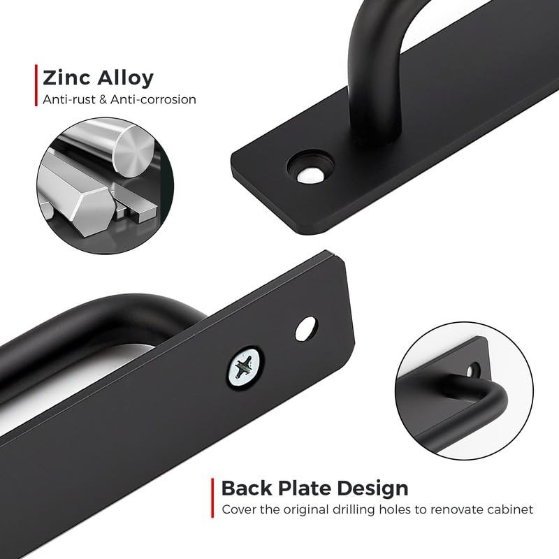 Ravinte Barn Door Handles 2 Pack Sliding Door Handle 6.3"