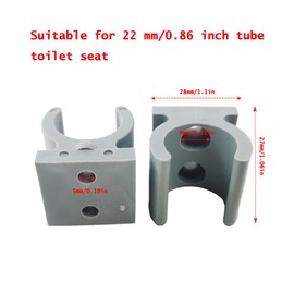 DeaHea 10 Pack Toilet Seat Riser Cushion Mount Clamp Replacement Raised Toilet Seat Pad Bracket Clips for Adjustable Raised Toilet Seat with Handles Padded Seat Senior Elderly Elevated Toilet Seats