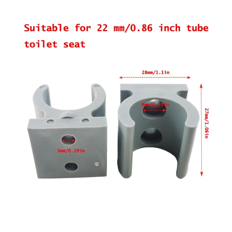 DeaHea 10 Pack Toilet Seat Riser Cushion Mount Clamp Replacement