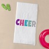 CafePress Cheer Rainbow Glitter 30"x60" Absorbent Cotton Back, Soft Beach,