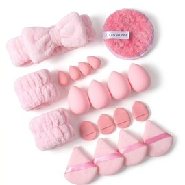 20 Piezas Set de Esponjas Faciales Maquillaje para Mujer