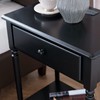 Leick Home 20022-BK Coastal Nightstand Side Table One Drawer Traditional