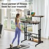 Hadulcet Mobile Standing Desk with Charging Station, Stand Up Laptop