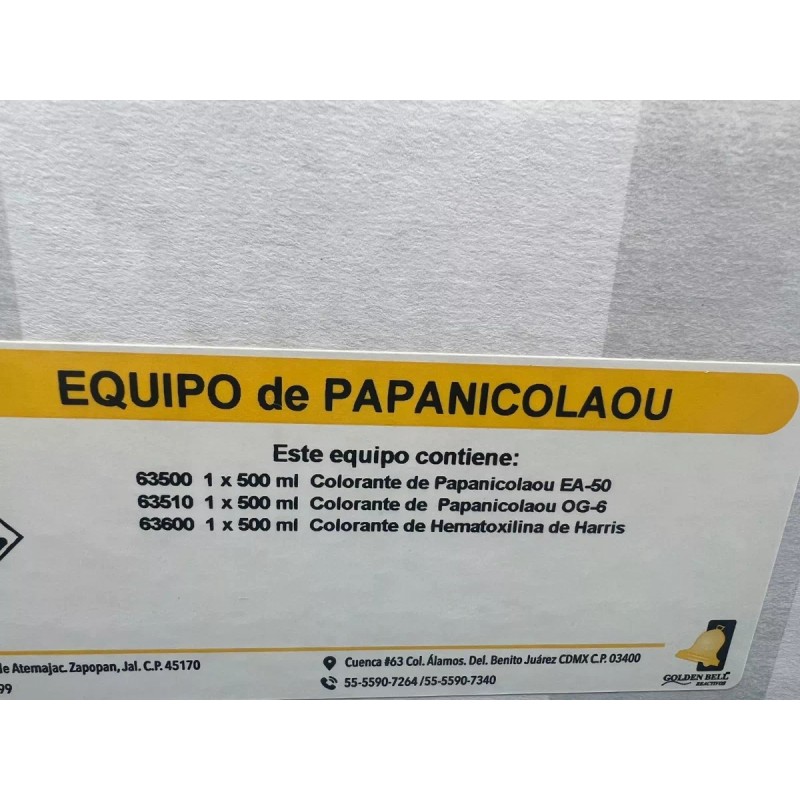 GOLDEN BELL Equipo De Tincion Papanicolau Golden Bell 500 Ml