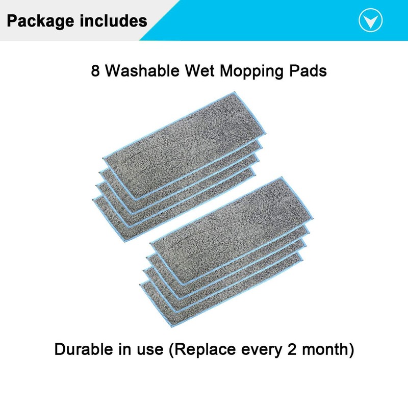Pack of 8 Washable Cloths for iRobot Braava Jet m6/6012/6110/6112/6113