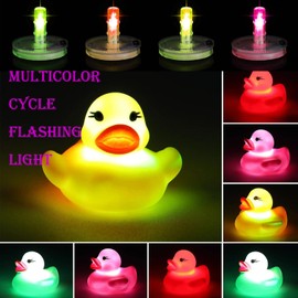Tapones de pato iluminados, enchufe de plástico con luz LED multicolor, ilumina tu pato y coche, soporte para salpicadero de coche, soporte para pato para decoración de salpicadero de coche