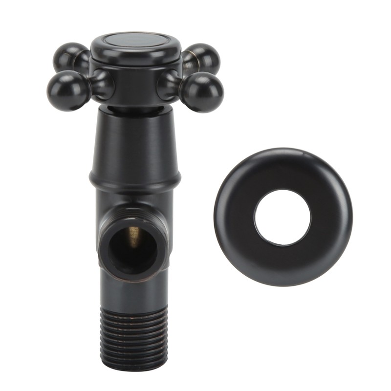 G1/2in Brass Hot and Cold Triangular Valve Water Stop Angle