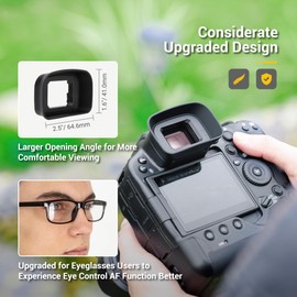 EOS R3 Eyecup Eyepiece, Soft Silicon Extended Camera Eye Cup Viewfinder, Replaces Canon ER-h/ER-hE Eyecup Eyepiece for Canon EOS R3 Mirrorless Camera (More Fitting Eye Control Autofocus Function