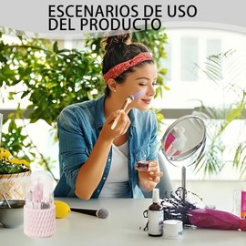 Organizador de Maquillaje Giratorio, Organizador de Brochas de Maquillaje  Organizador de Maquillaje Maquillaje con Estuche para Brochas, Porta...    