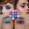 Xumann Purple Blue Eyeshadow Palette, 16Color Long Lasting Waterproof Eye