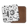 Witchcraft Square Coaster - Pattern Stars Witch Coven Magical Ritual