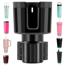 Car Cup Holder Expander for Cups, Bottles, and Travel Mugs, Compatible with Most Standard Sizes Rambler Bottle, Prevents Spills and Tipping