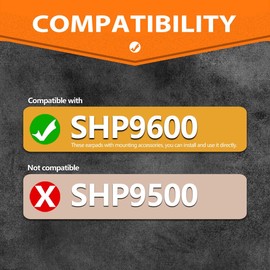 SHP9600 Ear Pads - TRANSTEK Replacement Ear Cushion Compatible with SHP9600 Headphones (Cooling Gel Fabric)