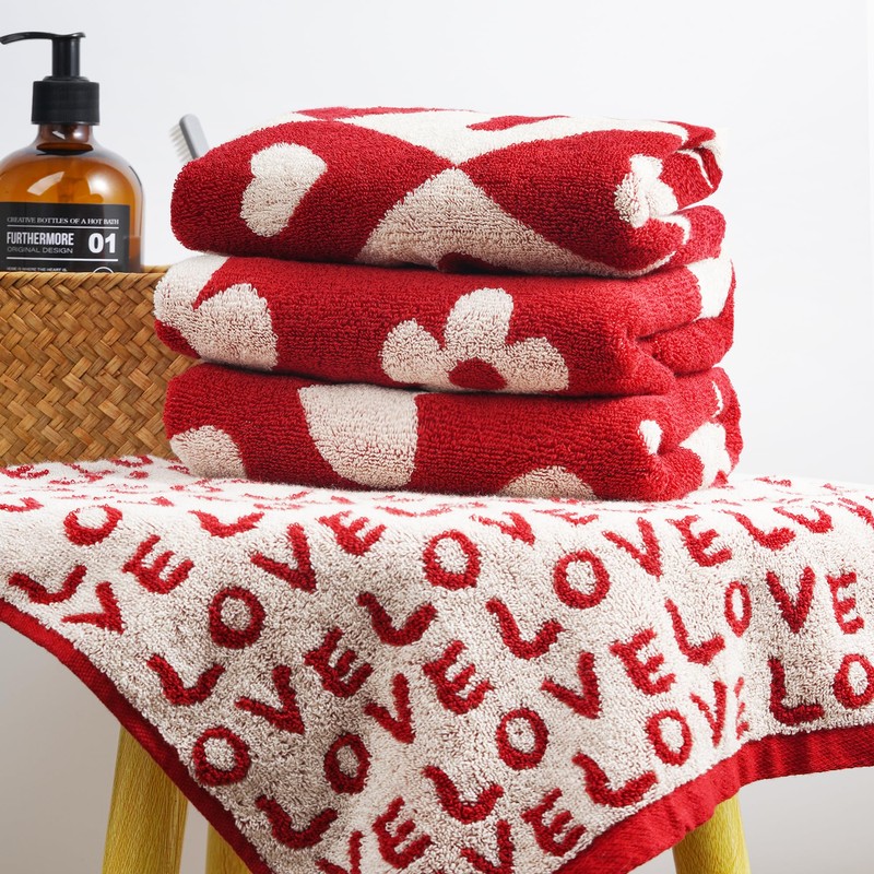 Leisofter Valentines Day Hand Towels for Bathroom(2 Pcs, 13" x