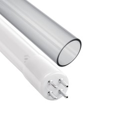 LSE Lighting Combo UV Bulb and Quartz Sleeve Compatible with Triton TRI-8, TRI-8M | 17.71 Inch 4-Pin T5 Bulb + 476mm Domed Sleeve | EPA Registered | Designed in USA