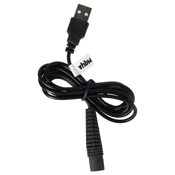 vhbw Charging Cable Compatible with Braun Series 3 345s, 350cc, 340s-5, 345s-4, 345s-5, 350 Shaver - Power Cable, 120 cm
